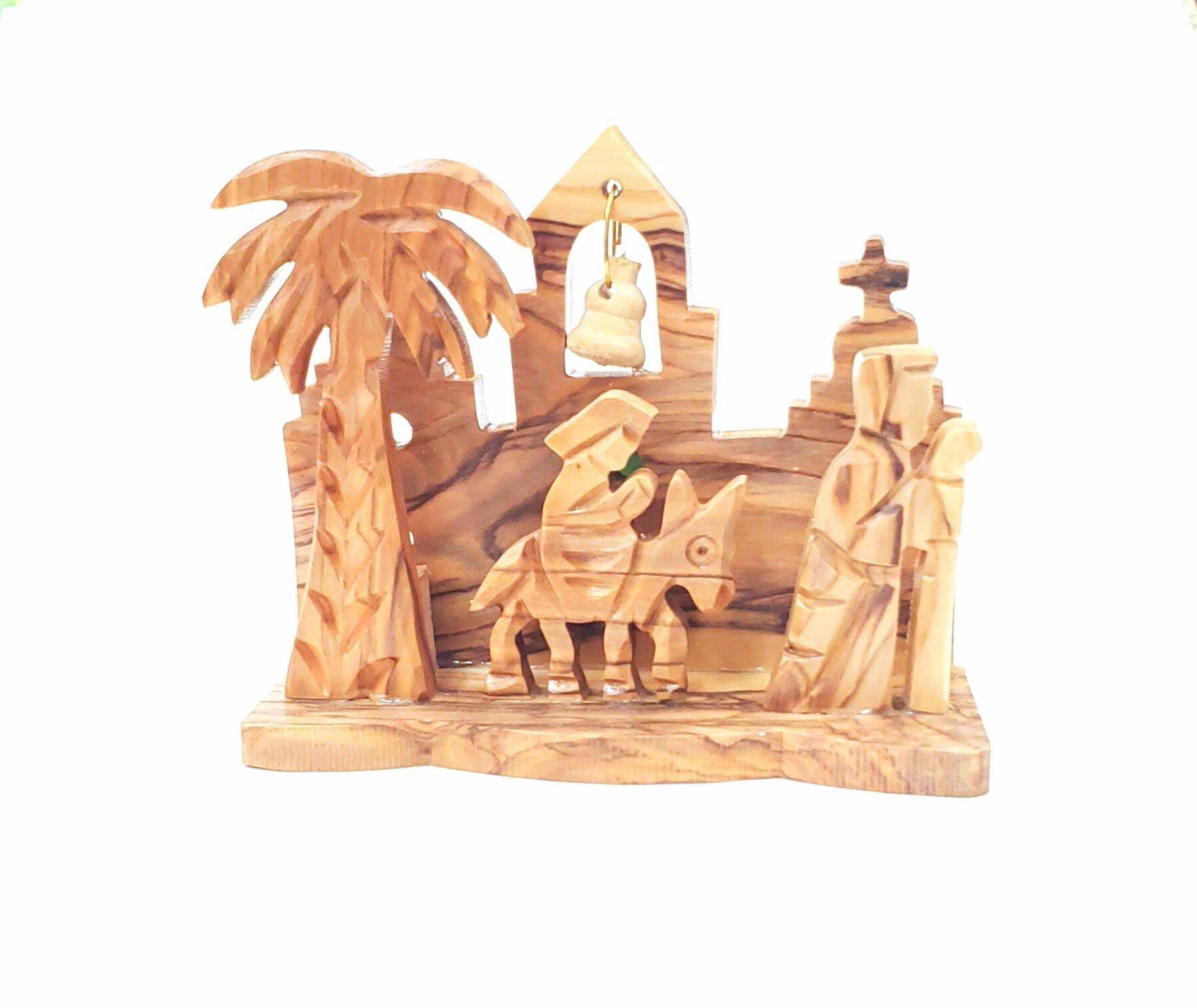 Handcrafted Olivewood Christmas Mini 3D Nativity Theme Handcrafted Olivewood Christmas Mini 3D Nativity Theme