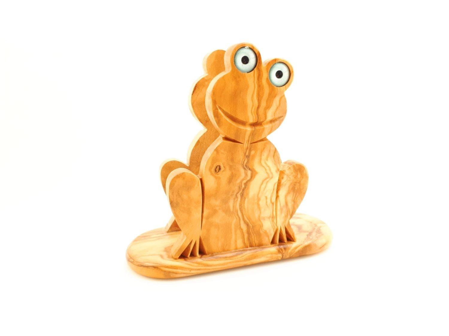 Olivewood Frog Napkin Holder main Olivewood Frog Napkin Letter Holder.